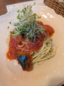 Japanese Italian Pasta - Pasta feature tomato cream sauce with egglant or crab